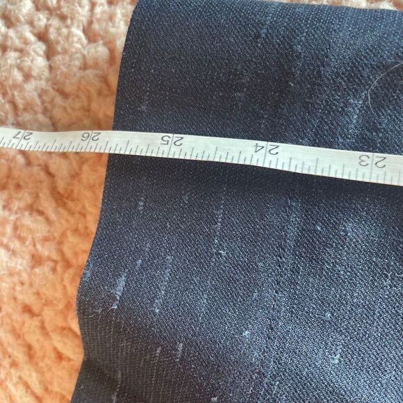 Rebecca Taylor Navy wide leg side button linen blend trouser 12 - Picture 11 of 12